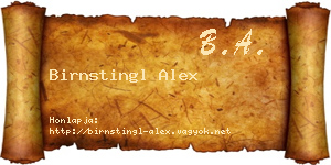Birnstingl Alex névjegykártya